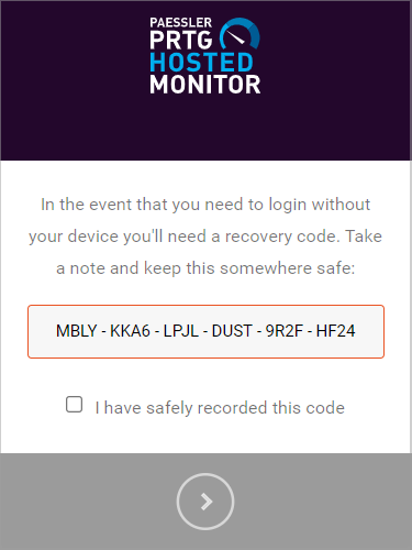 Recovery Code Recovery Code