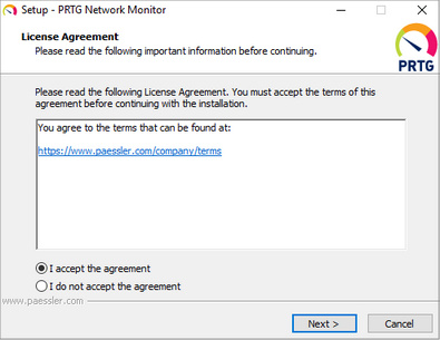 Setup Dialog: License Agreement