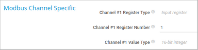 Modbus Channel Specific