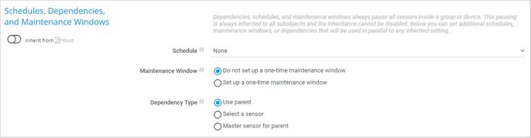 Schedules, Dependencies, and Maintenance Windows