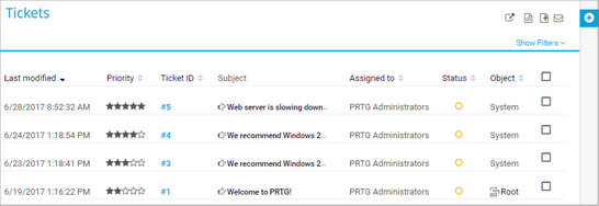 List of Tickets List of Tickets